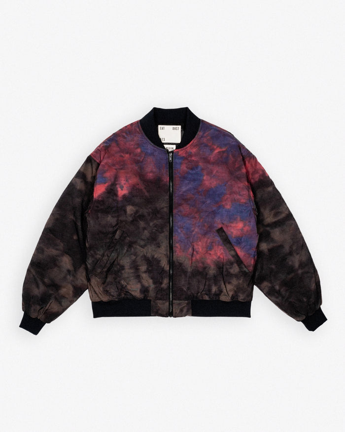 eat dust Bomber Tie Dye Nylon Coral