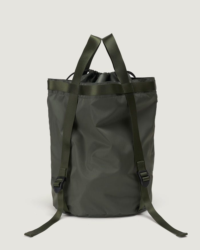 Eat Dust Bucket Backpack Nylon Twill Khaki Green
