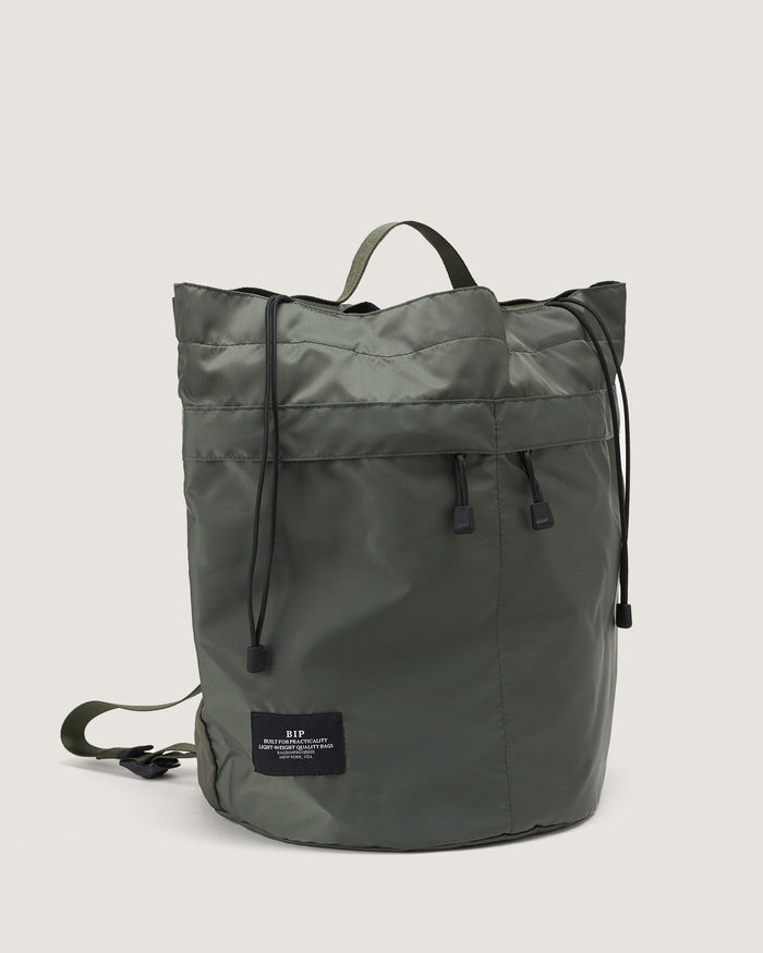 Eat Dust Bucket Backpack Nylon Twill Khaki Green