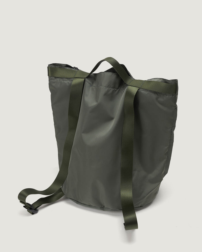 Eat Dust Bucket Backpack Nylon Twill Khaki Green
