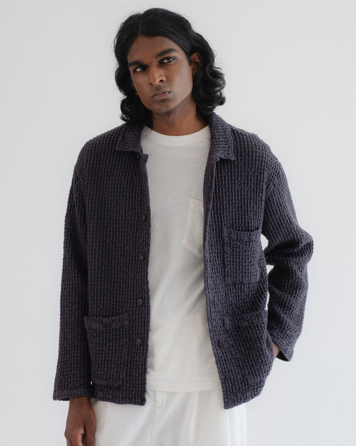 eat dust Cabana Shirt Chickpea Cotton Asphalt