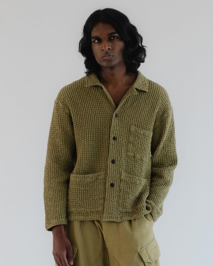 eat dust Cabana Shirt Chickpea Cotton Cedar