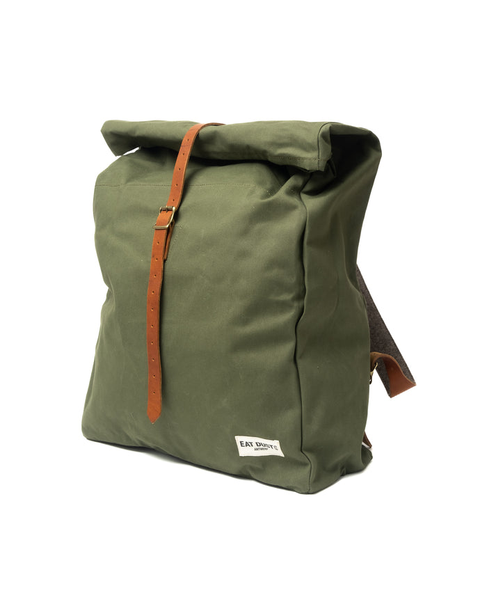 eat dust Chopper Backpack Big Canvas Khaki