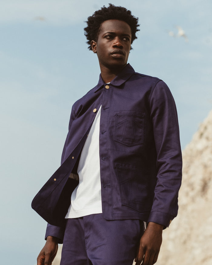 Eat Dust Chore Jacket Garage Cotton Navy