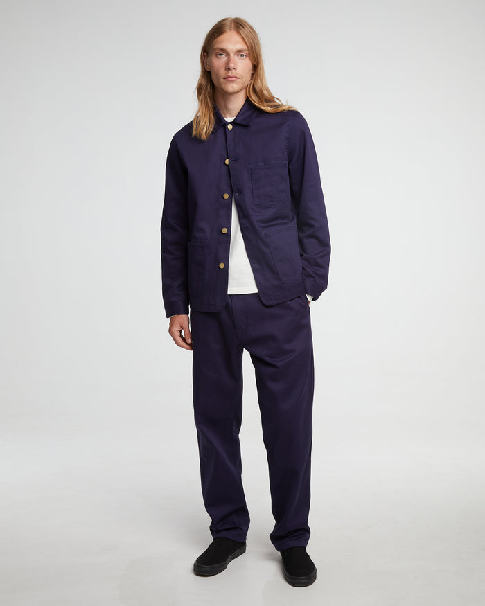 Eat Dust Chore Jacket Garage Cotton Navy