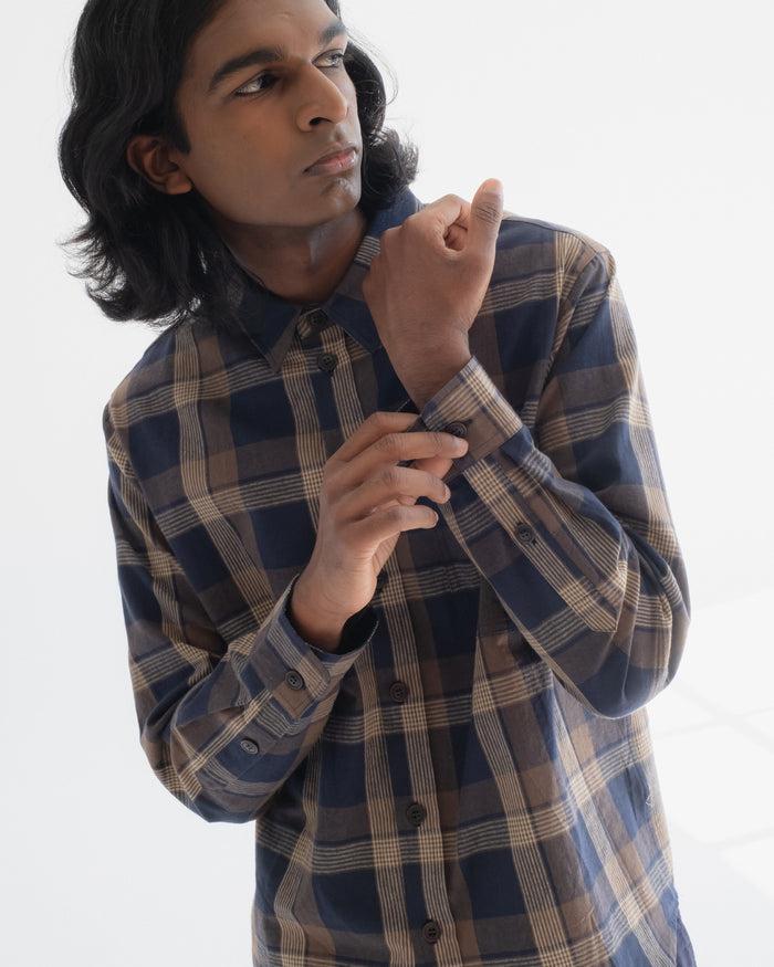 Eat Dust Combat Shirt Constant Check Navy