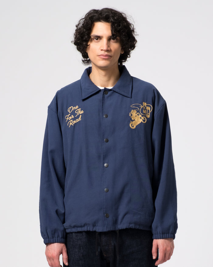 eat dust Dago Jacket Duke Rayon Faded Blue