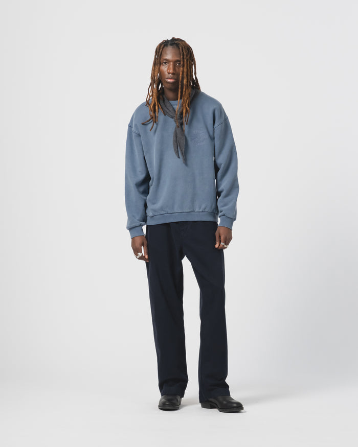 eat Dust Detroit Sweater Basic Fleece Mallard Blue