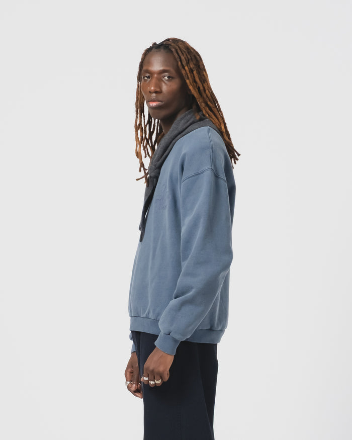 eat Dust Detroit Sweater Basic Fleece Mallard Blue