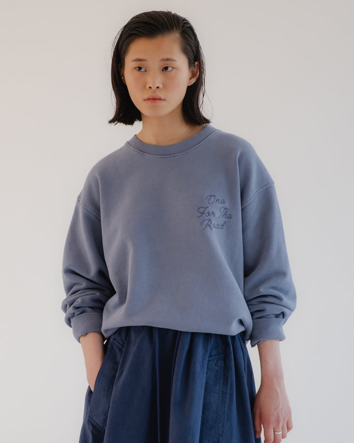 Eat Dust Detroit Sweater Basic Fleece Riviera Blue