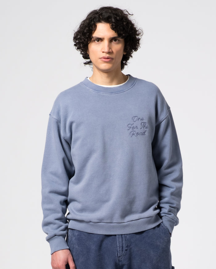 Eat Dust Detroit Sweater Basic Fleece Riviera Blue