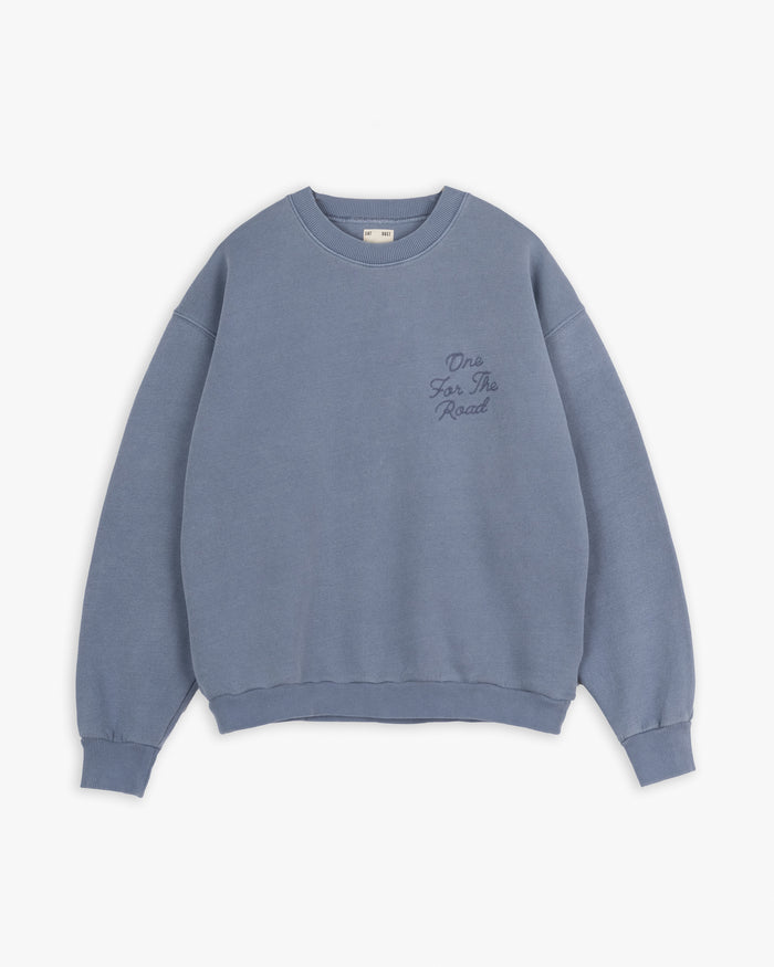 eat dust Detroit Sweater Basic Fleece Riviera Blue