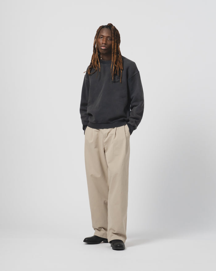 Eat Dust Detroit Sweater Basic Fleece Washed Black