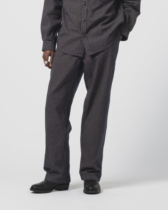 eat dust Frisco Chino Boro Stripes Navy/Ecru