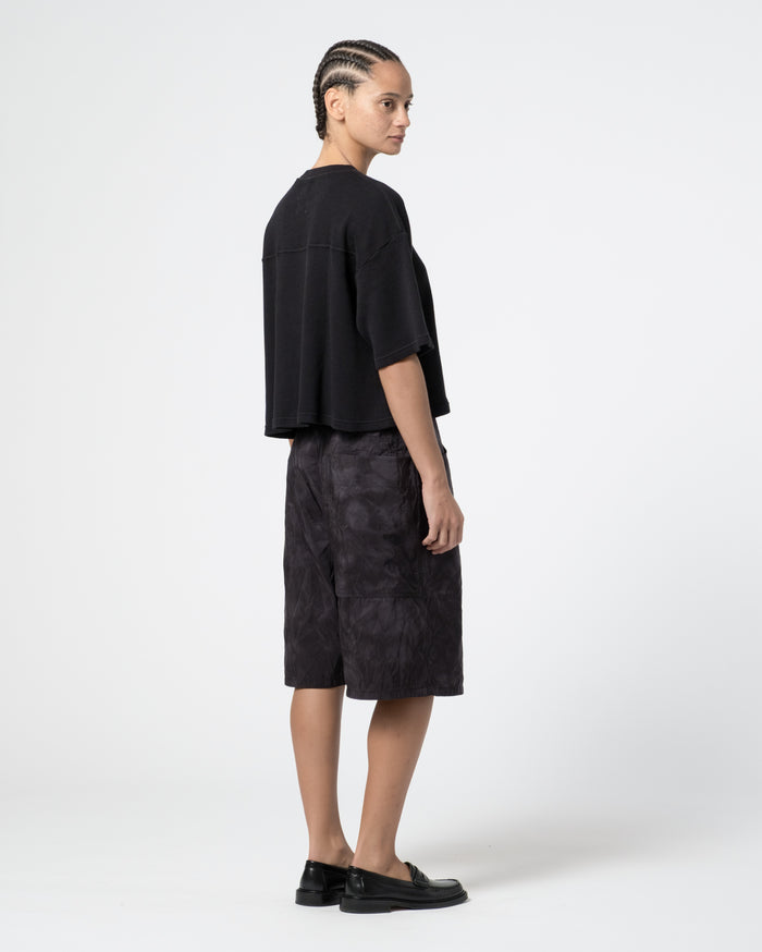 Eat Dust G.o.D Big T Cropped Waffle Jersey Black