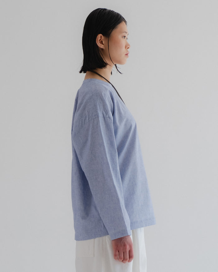Eat Dust G.o.D Gardener Smock Linen Poplin Blue
