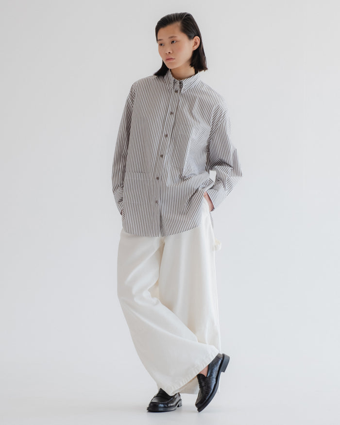 Eat Dust G.o.D Icon Shirt Poplin Stripe Mushroom