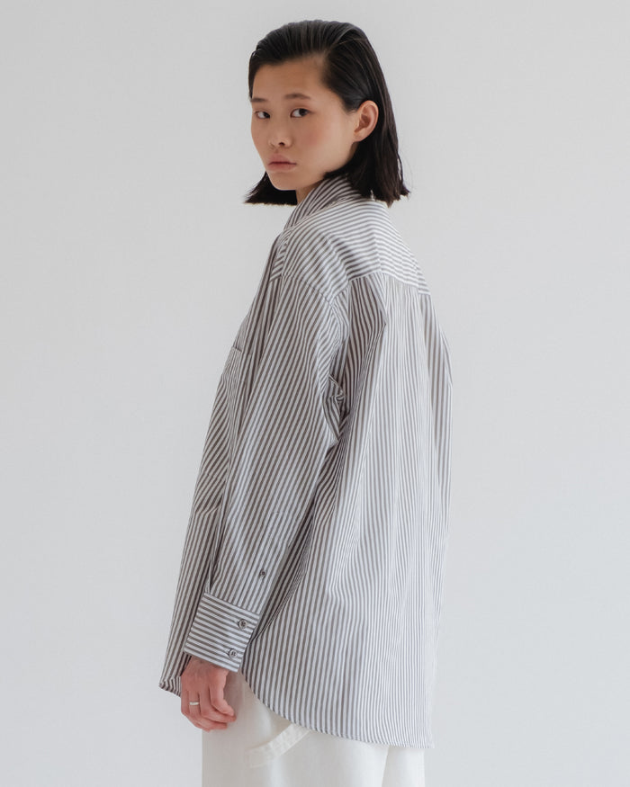 Eat Dust G.o.D Icon Shirt Poplin Stripe Mushroom