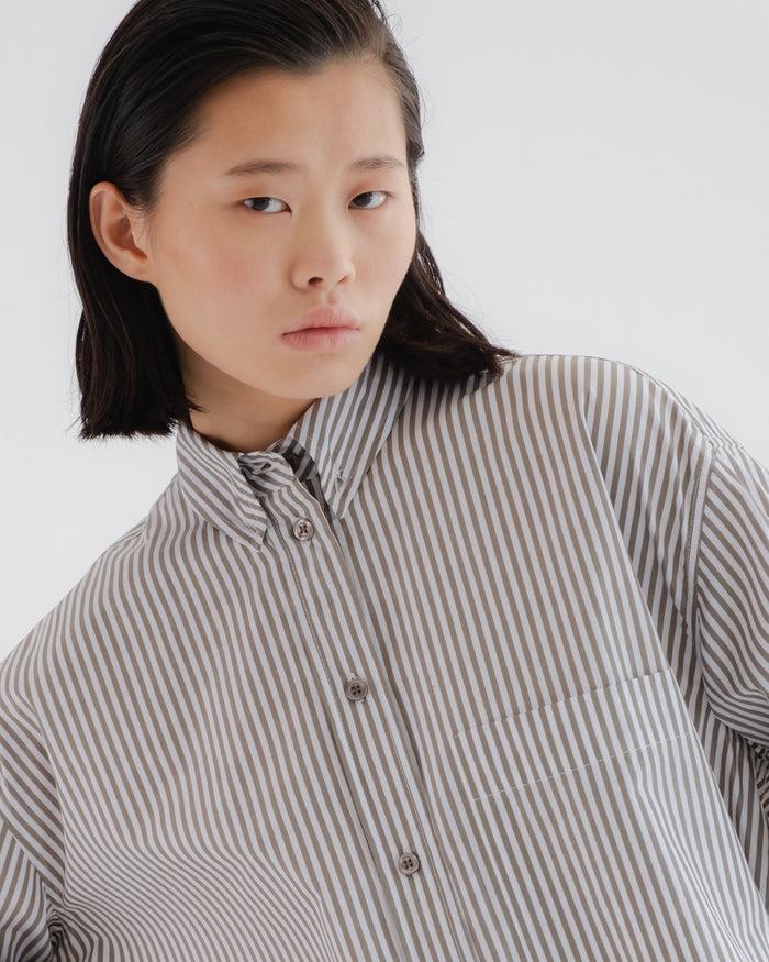 Eat Dust G.o.D Icon Shirt Poplin Stripe Mushroom