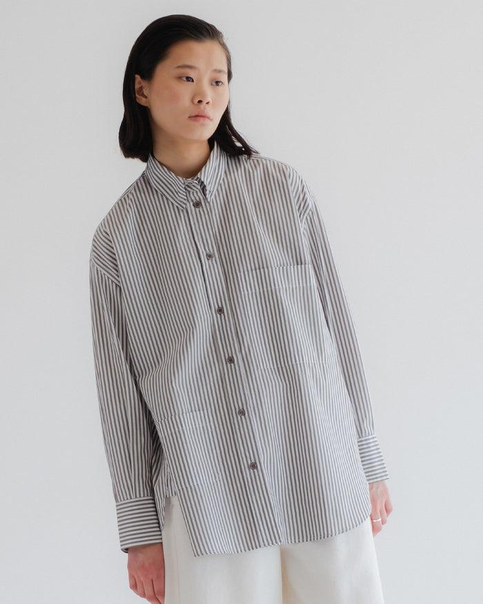 eat dust G.o.D Icon Shirt Poplin Stripe Mushroom