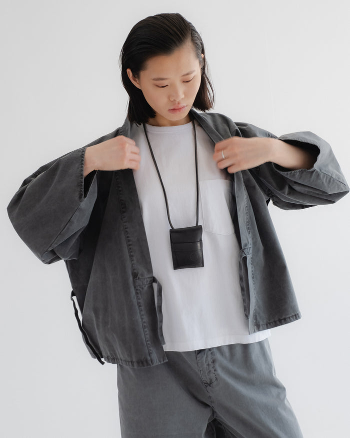 eat dust G.o.D Kimono Fine Broken Twill Asphalt