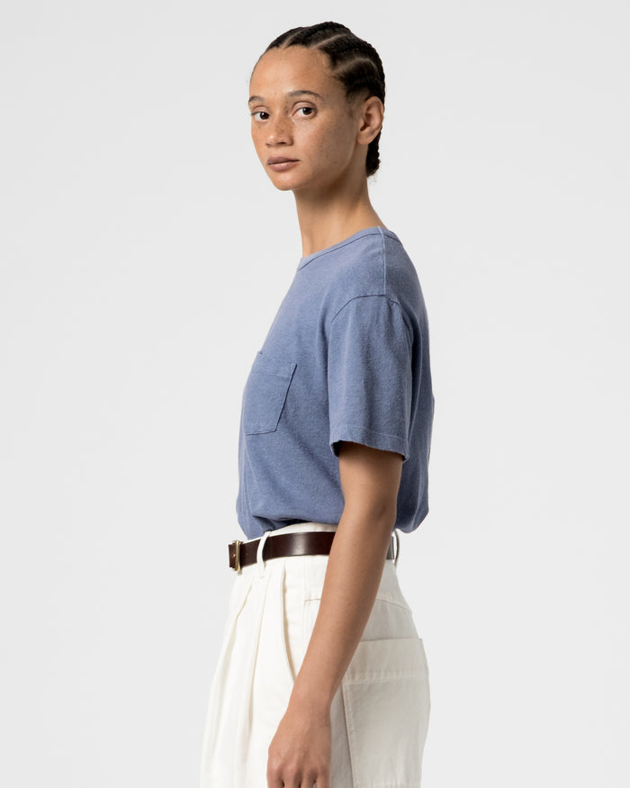 Eat Dust G.o.D Pocket T Cotton Hemp Riviera Blue