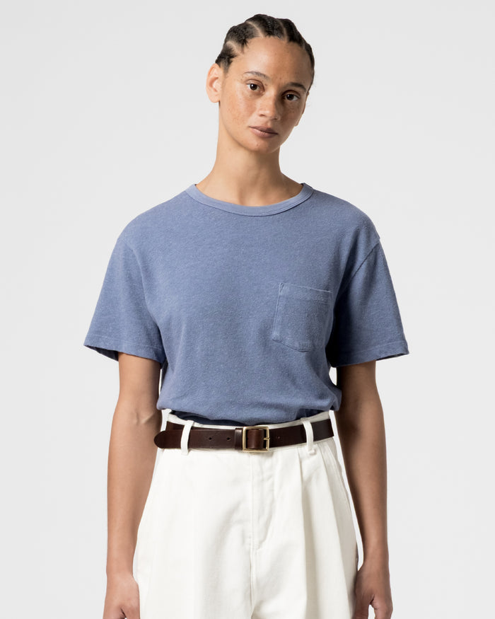 eat dust G.o.D Pocket T Cotton Hemp Riviera Blue