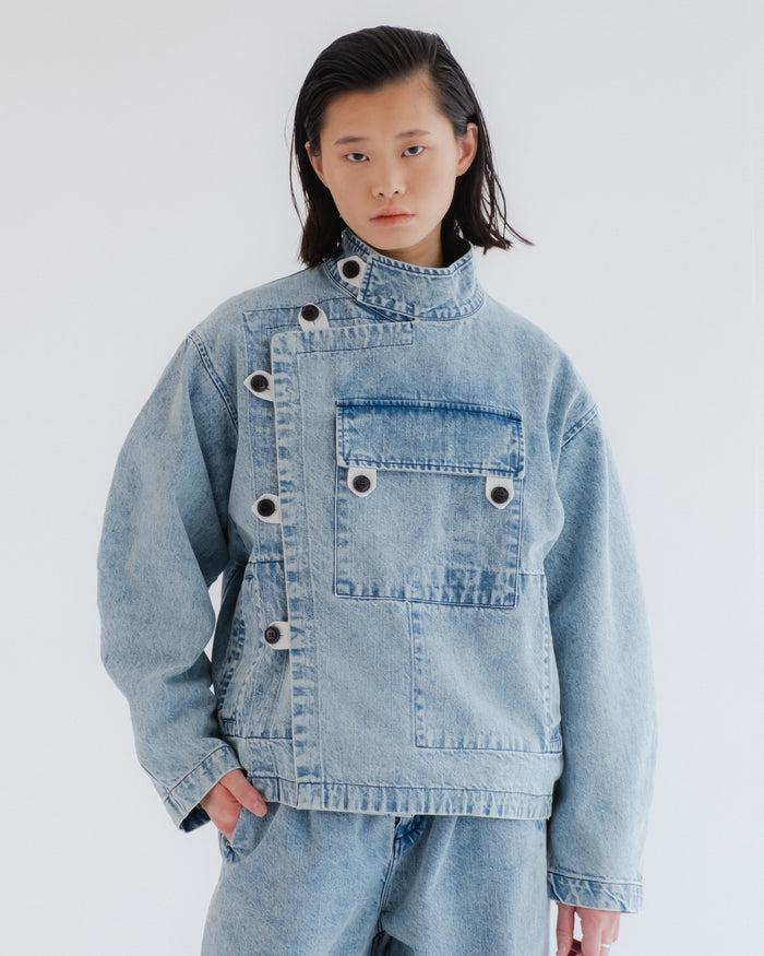 eat dust G.o.D Rider Jacket Salt Lake Denim Blue