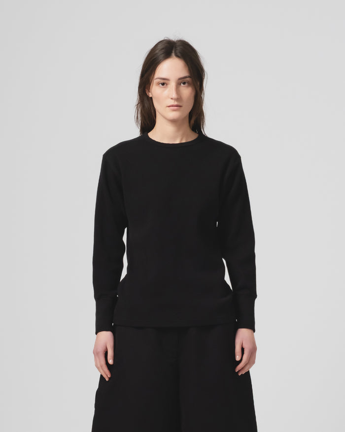 eat dust G.o.D Thermo L/S Waffle Jersey Black