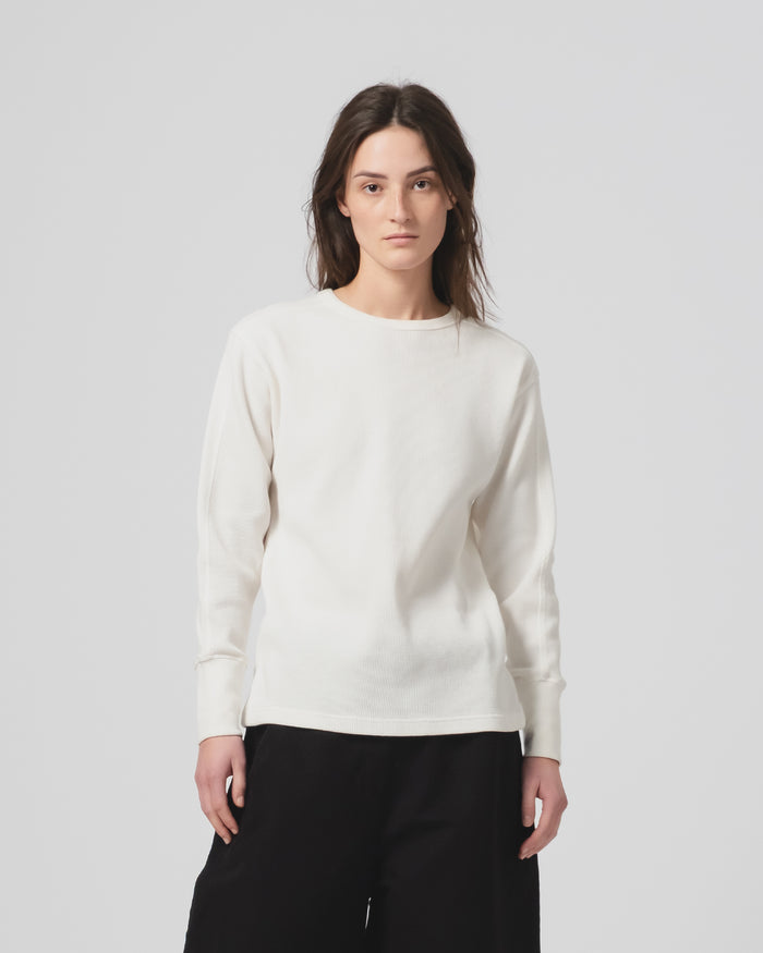 eat dust G.o.D Thermo L/S Waffle Jersey Off White