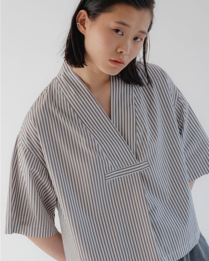 Eat Dust G.o.D Toku Top Poplin Stripe Mushroom