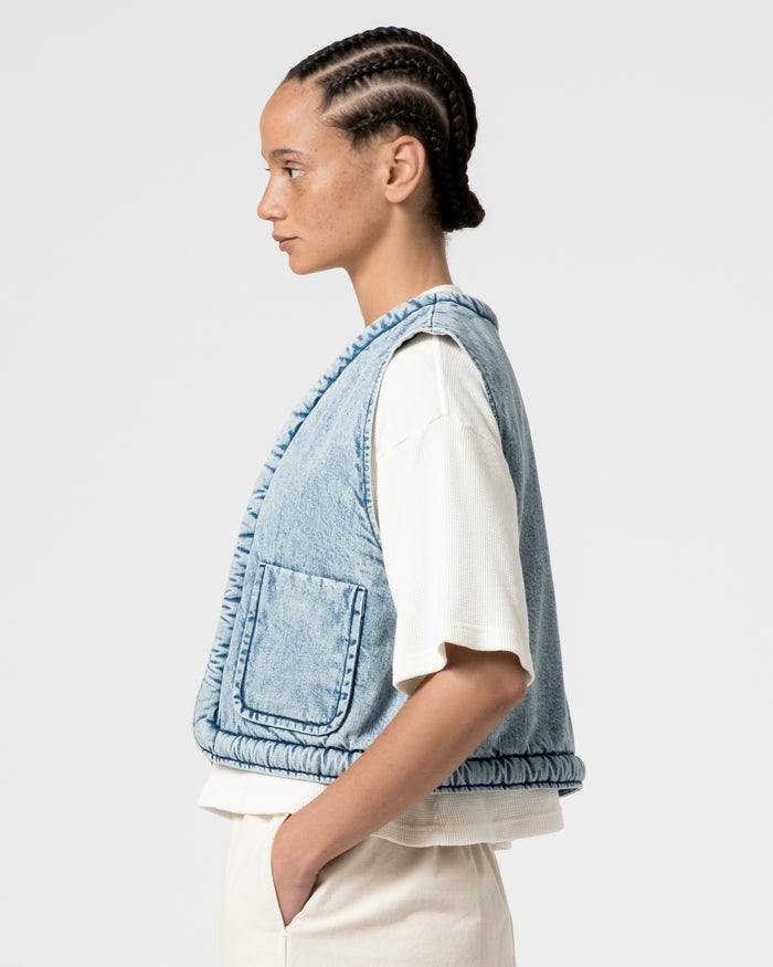 Eat Dust G.o.D Tsuki Vest Salt Lake Denim Blue