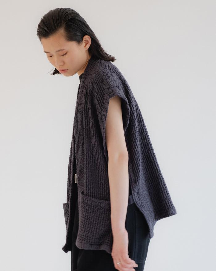 Eat Dust G.o.D Unagi Vest Chickpea Cotton Asphalt