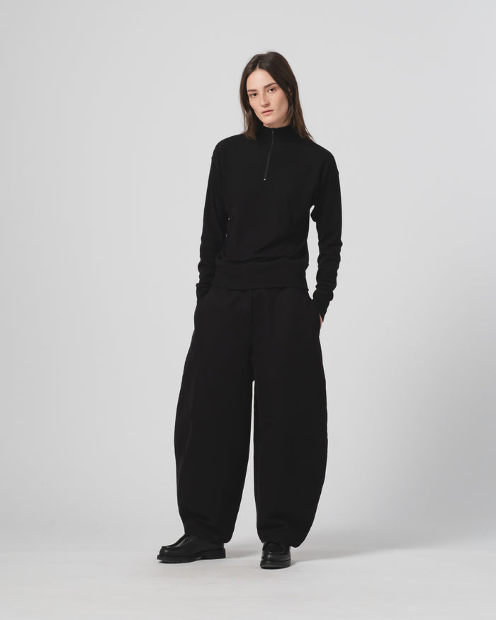 Eat Dust G.o.D Zipper Pull Over Light Wool Black