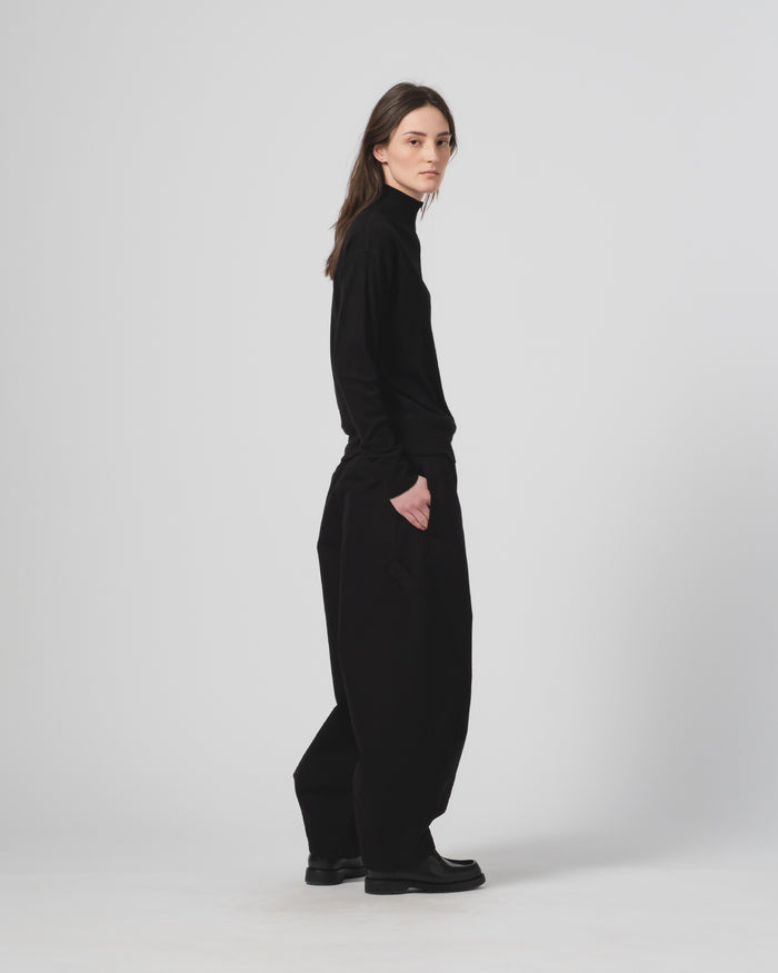 Eat Dust G.o.D Zipper Pull Over Light Wool Black