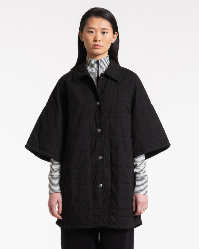 Eat Dust Kyoto Overshirt Cotton Quilt Black