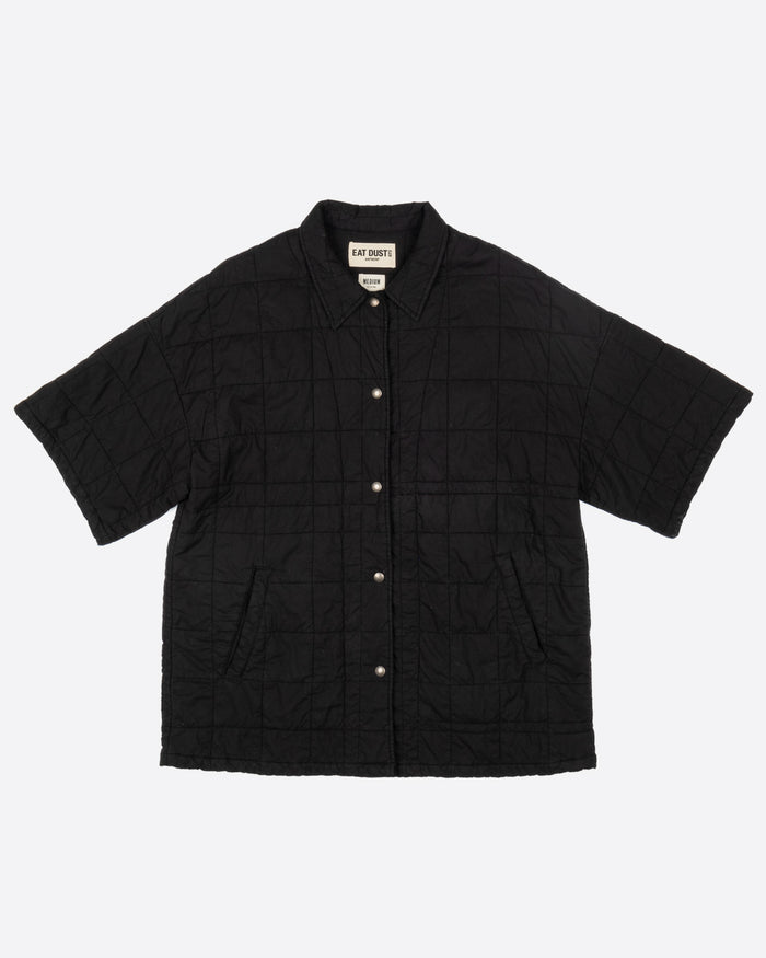 eat dust Kyoto Overshirt Cotton Quilt Black