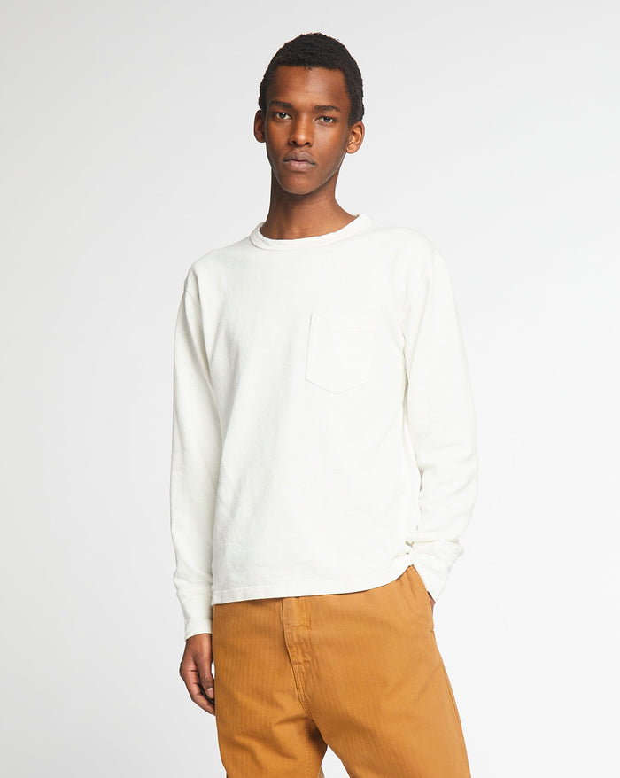 eat dust L/S Pocket T Military Jersey Natural