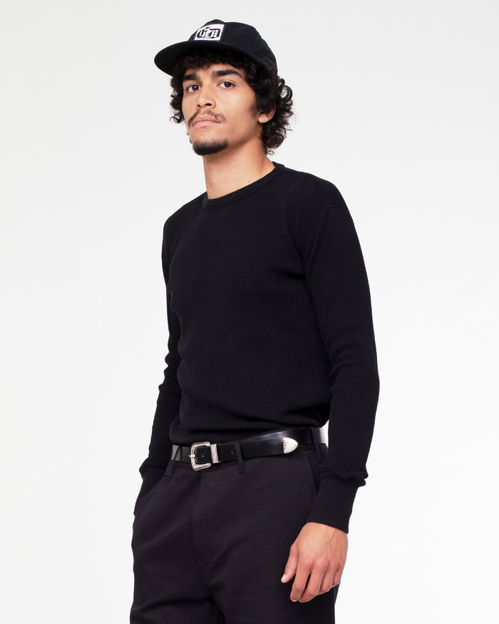 Eat Dust L/S Thermo Waffle T Jersey Black