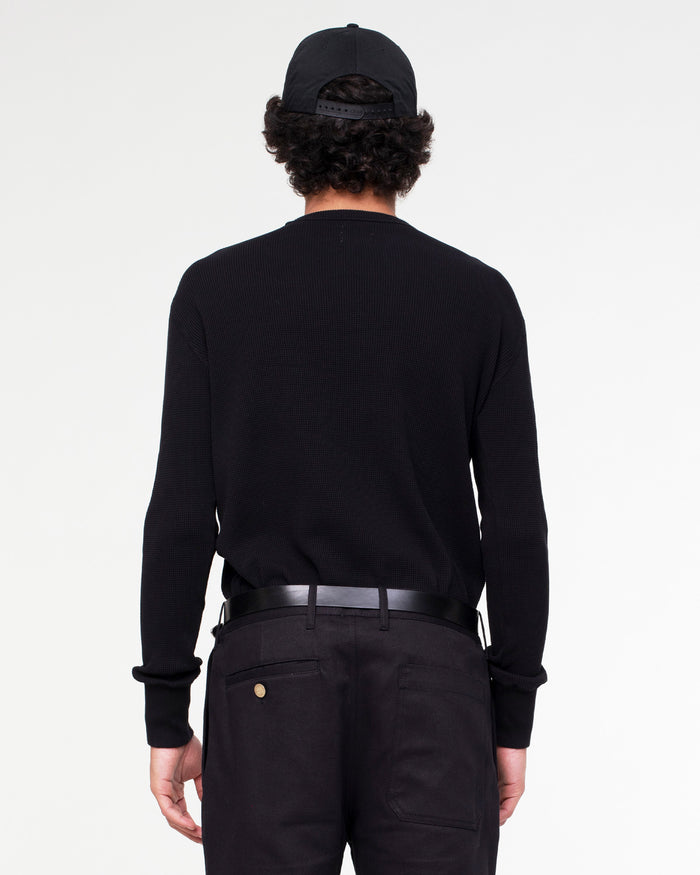 Eat Dust L/S Thermo Waffle T Jersey Black