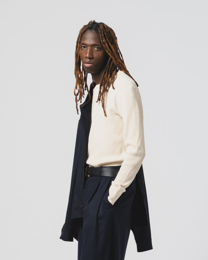 Eat Dust L/S Thermo Waffle T Jersey Off White