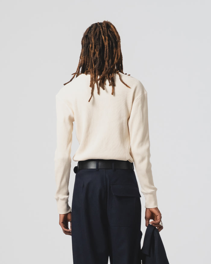 Eat Dust L/S Thermo Waffle T Jersey Off White