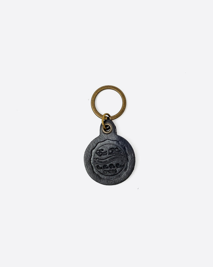 Eat Dust Leather Keychain Small Leather Black