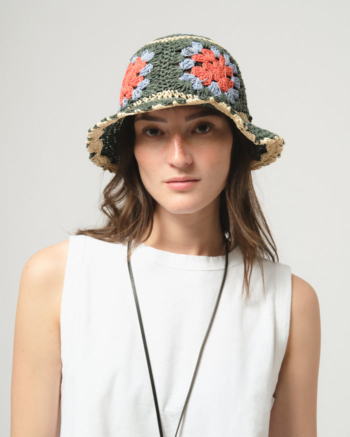 Eat Dust Miracolo Crochet Bucket Hat Multicolor