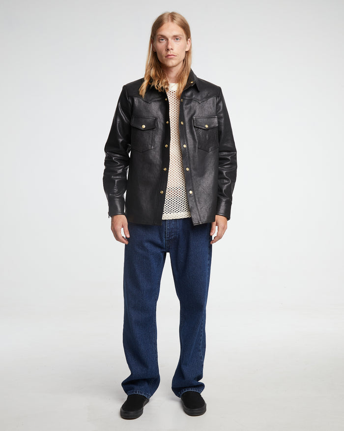 Eat Dust Montana Shirt Leather Black