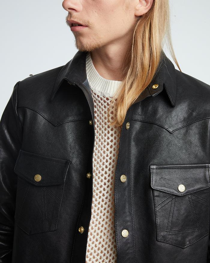 Eat Dust Montana Shirt Leather Black