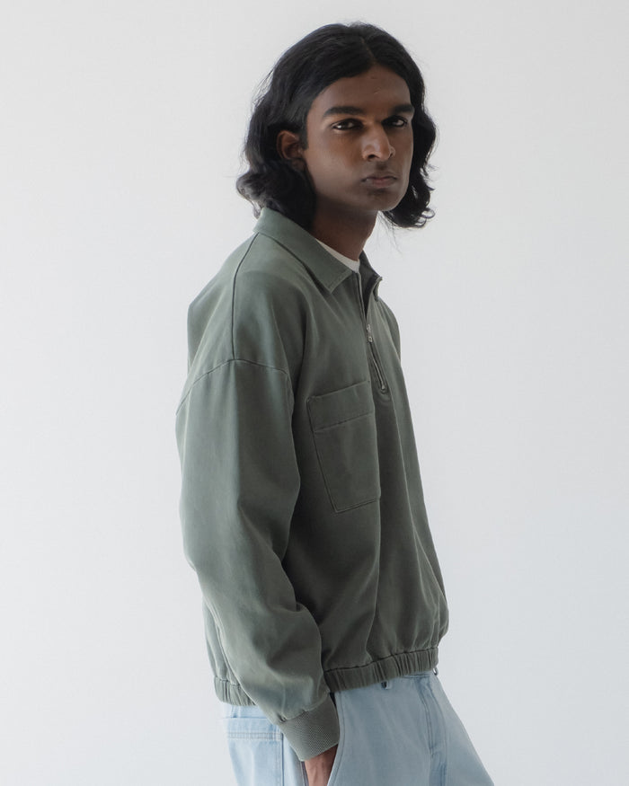 Eat Dust Nevada Sweater Twill Jersey Forest Green