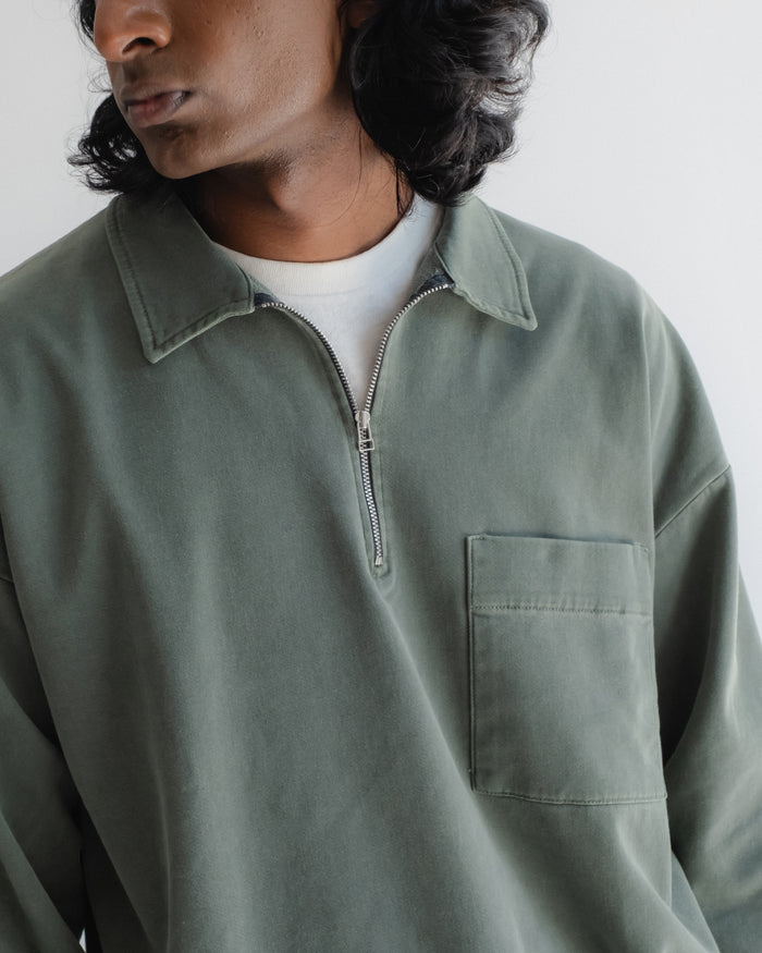 Eat Dust Nevada Sweater Twill Jersey Forest Green