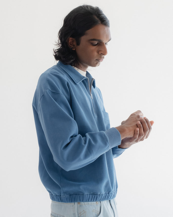 Eat Dust Nevada Sweater Twill Jersey Gaz Blue