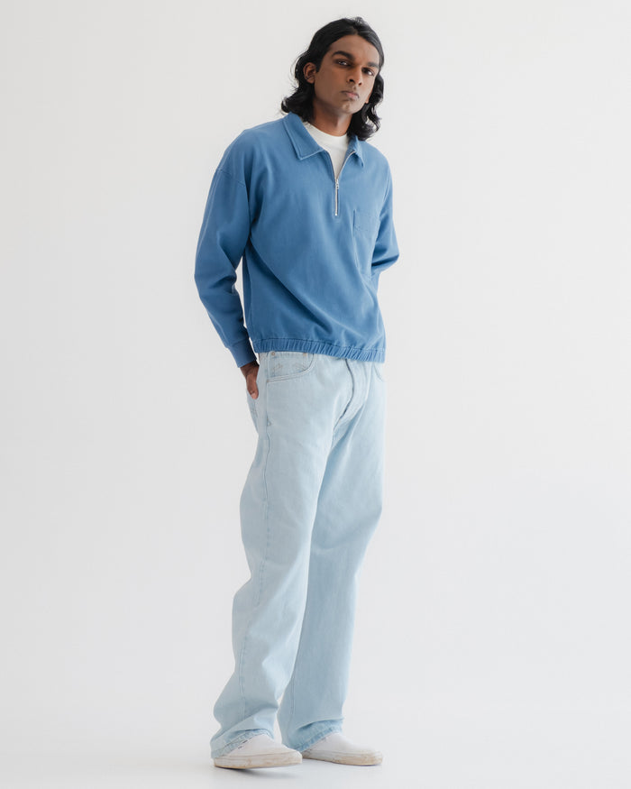 Eat Dust Nevada Sweater Twill Jersey Gaz Blue